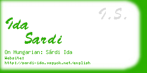 ida sardi business card